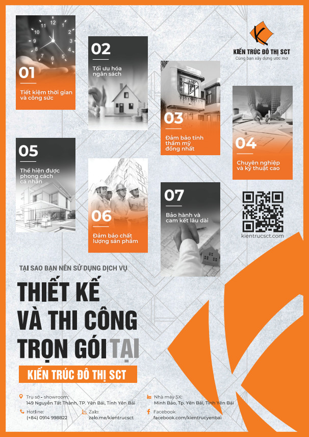 Thiết kế và thi công nội thất trọn gói tại SCT