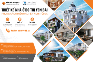 Thiết kế nhà ở đô thị Yên Bái – Phong cách hiện đại, tiện nghi tối đa