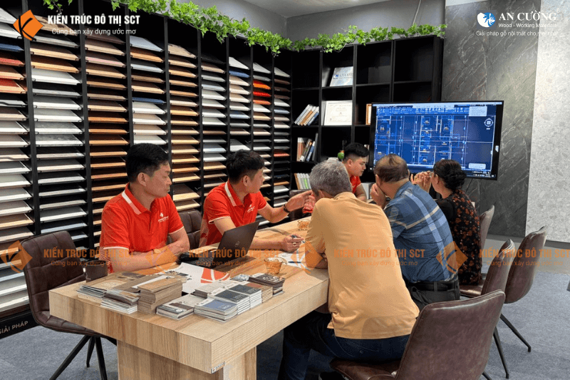 Đội ngũ Kiến trúc đô thị SCT tại Showroom Gỗ An Cường Lào Cai
