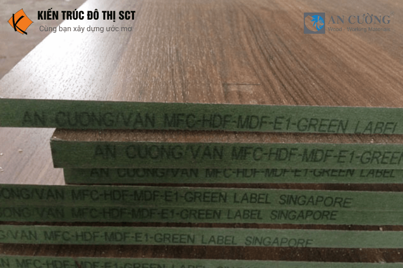 Cận cảnh cốt MDF lõi xanh gỗ An Cường chống ẩm