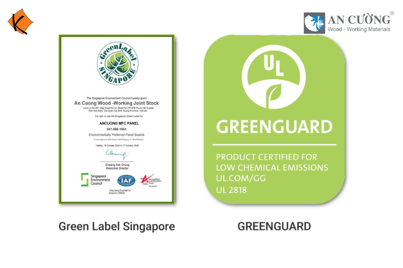 Logo các chứng nhận quốc tế - Ưu điểm gỗ An Cường
