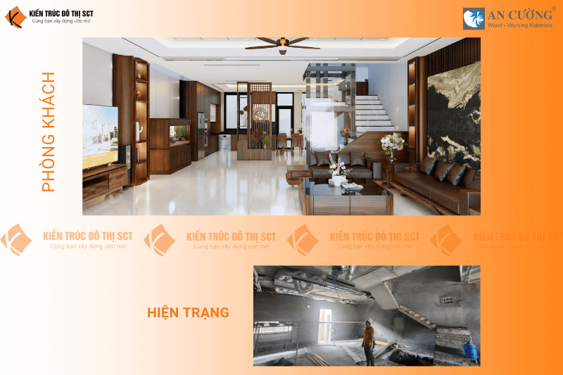 Ảnh thông tin dự án thi công nội thất gỗ An Cường Yên Bái