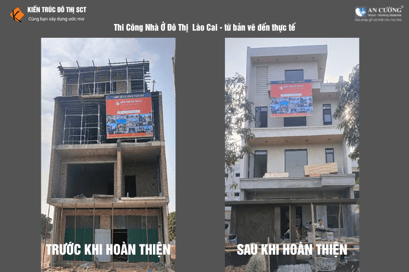 So sánh trước – sau khi hoàn thiện nội thất nhà phố
