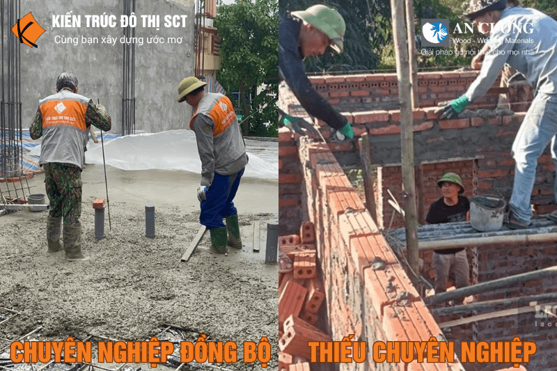 Khác biệt của SCT trong dịch vụ thi công trọn gói là chuyên nghiệp và đồng bộ